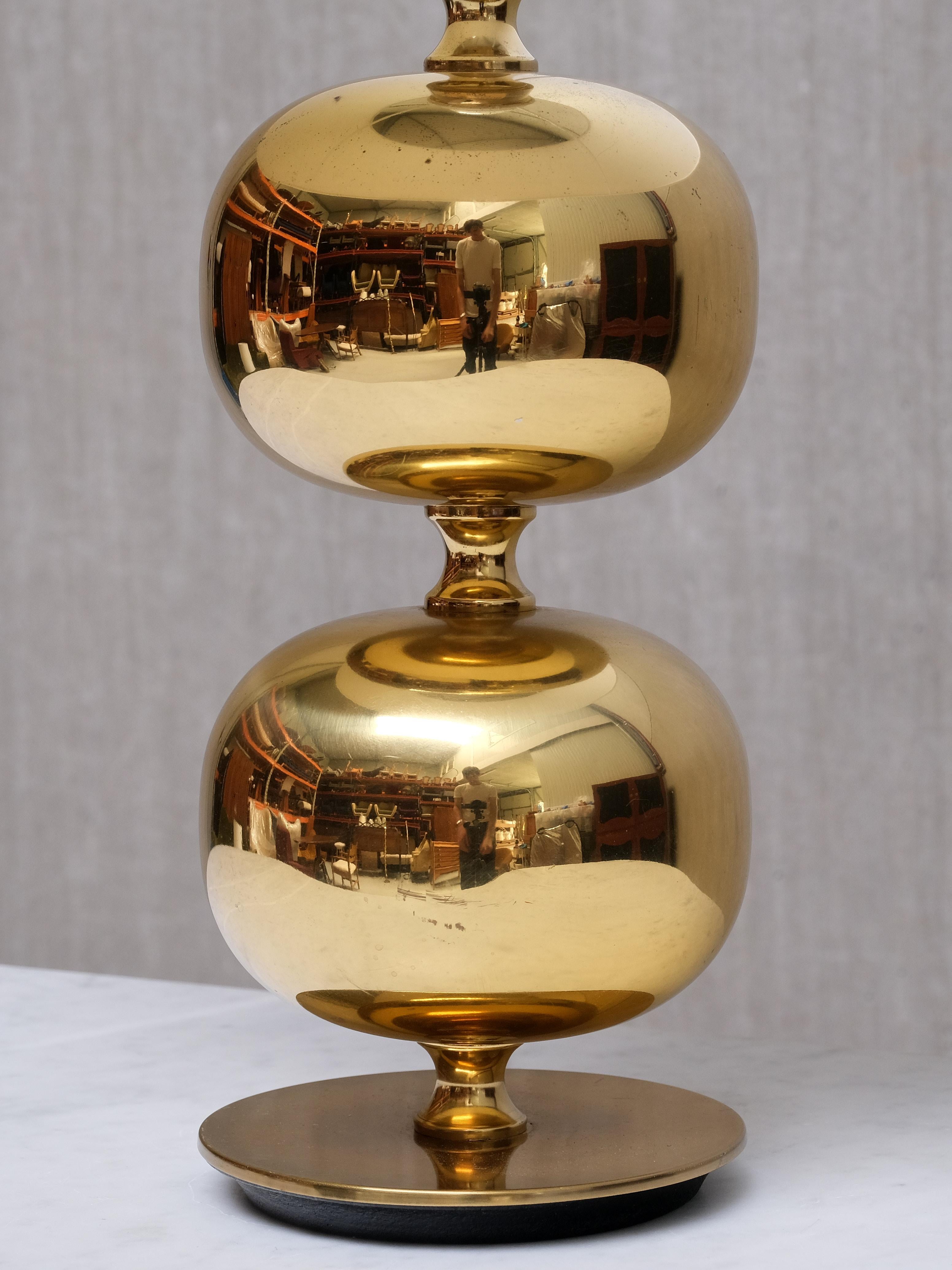 Scandinave moderne Lampe de table en laiton Henrik Blomqvist, Stilarmatur Tranås, Suède, années 1960 en vente