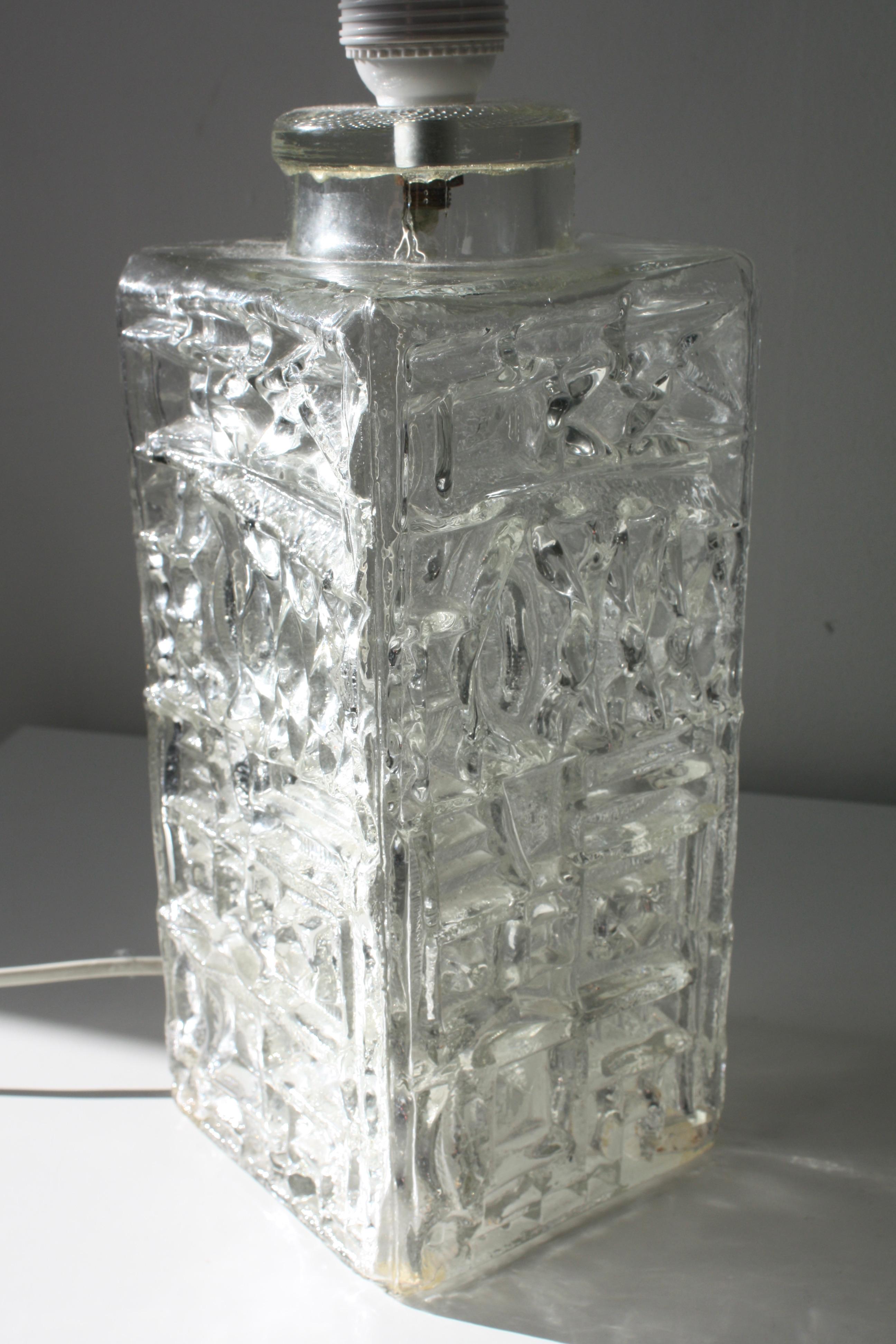 Henrik Blomqvist para AB Stilarmatur Tranås - Lámpara de sobremesa vintage de cristal de los años 60/70 en venta 7