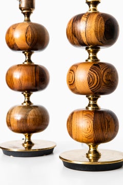 Henrik Blomqvist Table Lamps in Rosewood by Stilarmatur in Tranås, Sweden