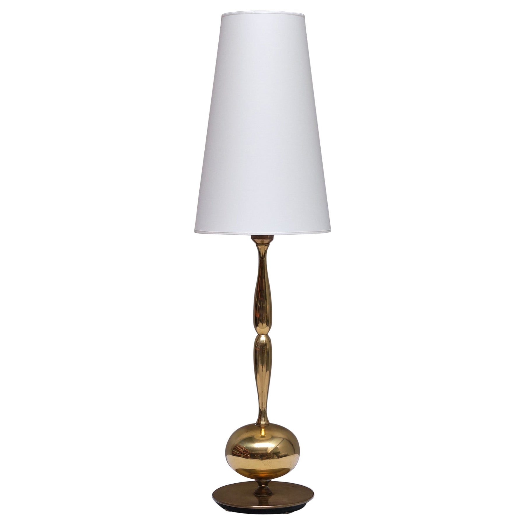 Lampe de table en laiton Henrik Blomqvist, Stilarmatur Tranås, Suède, années 1960 en vente