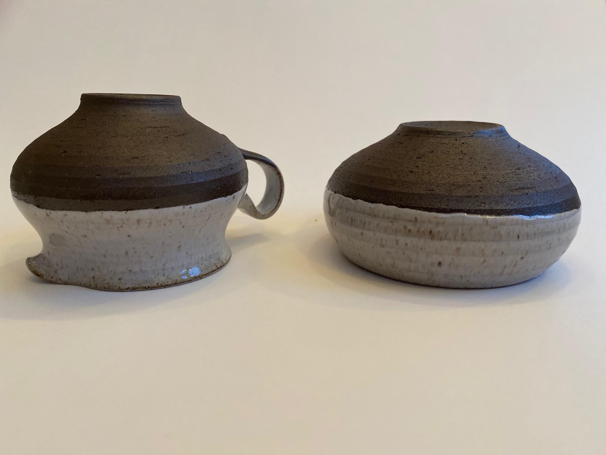 Henrik Ditlev Larsen Danish Modern Stoneware Demitasse Set for 12 1
