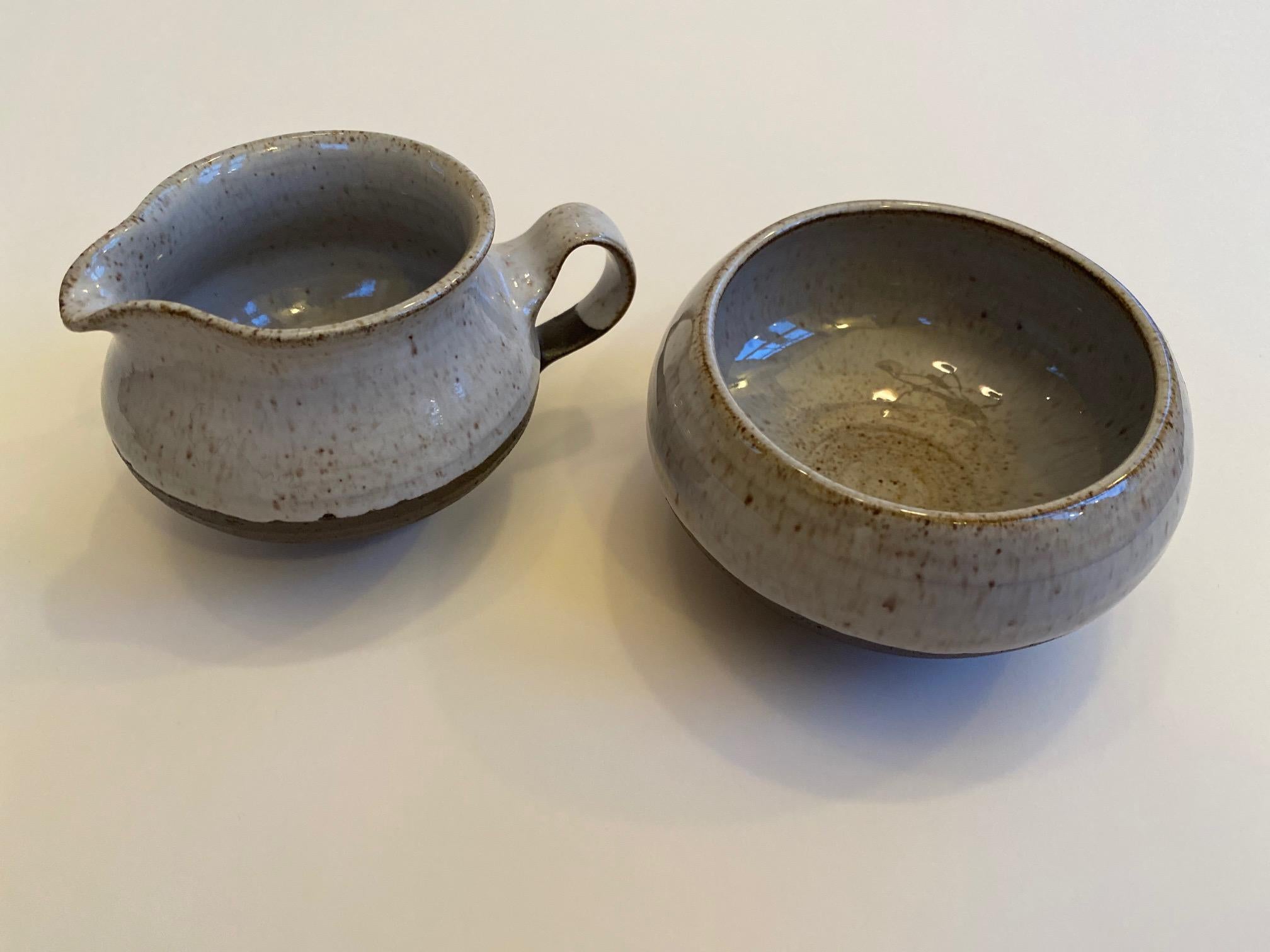 Henrik Ditlev Larsen Danish Modern Stoneware Demitasse Set for 12 2