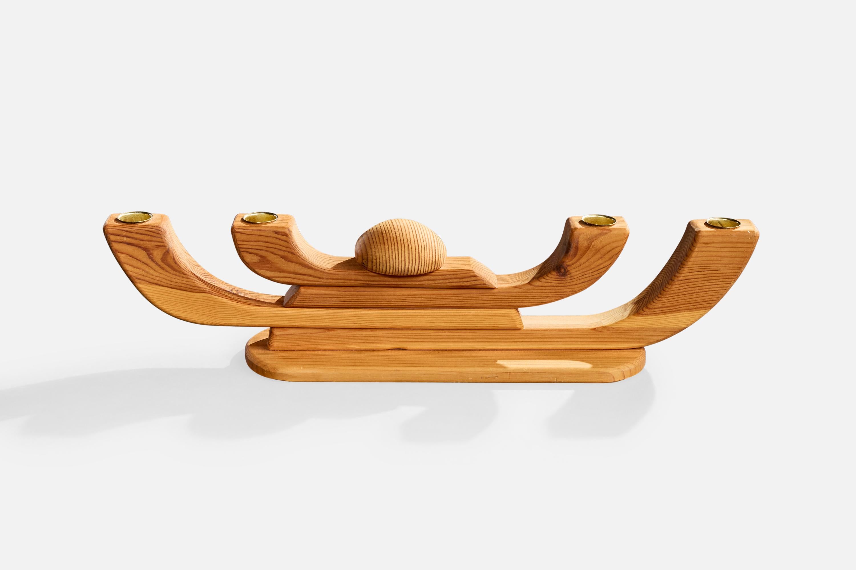 Mid-Century moderno Henrik Johnson, Candelabro, Pino, Svezia, 1999 in vendita
