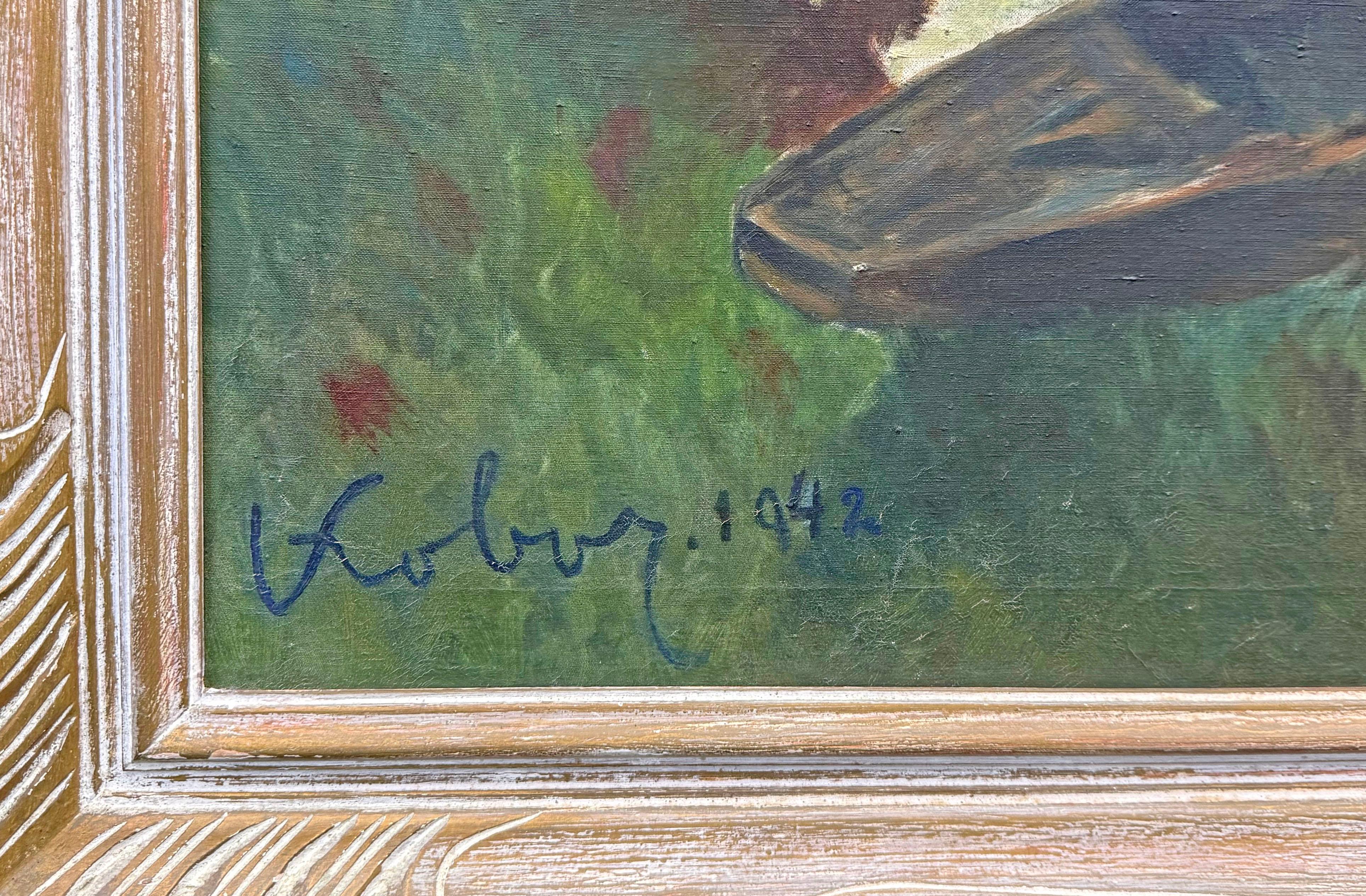 Ohne Titel (großes Originalgemälde) – Painting von Henrik Kobor