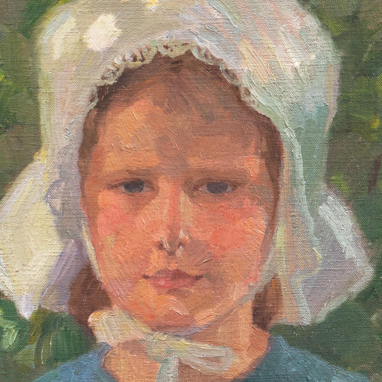 portrait young girl impressionism
