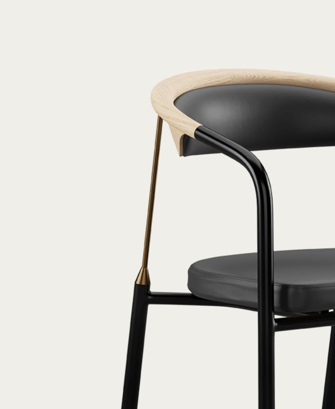 Henrik Tengler Presidente Tipos de madera: Roble, Tapizado: Negro Para una colección en venta 4