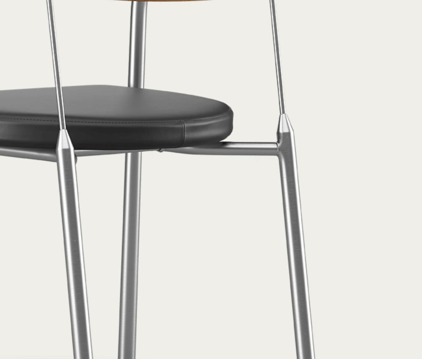 Henrik Tengler Chairman Wood Types: Oak, Upholstery: Black For One Collection For Sale 5
