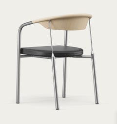 Henrik Tengler Chairman Wood Types: Oak, Upholstery: Black For One Collection