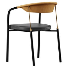 Henrik Tengler Chairman Wood Types: Oak, Upholstery: Black For One Collection