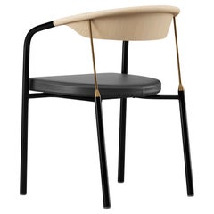 Henrik Tengler Chairman Wood Types: Oak, Upholstery: Black For One Collection