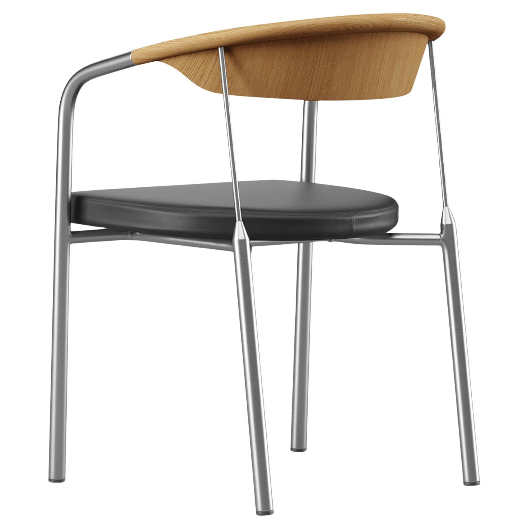 Henrik Tengler Chairman Wood Types: Oak, Upholstery: Black For One Collection For Sale
