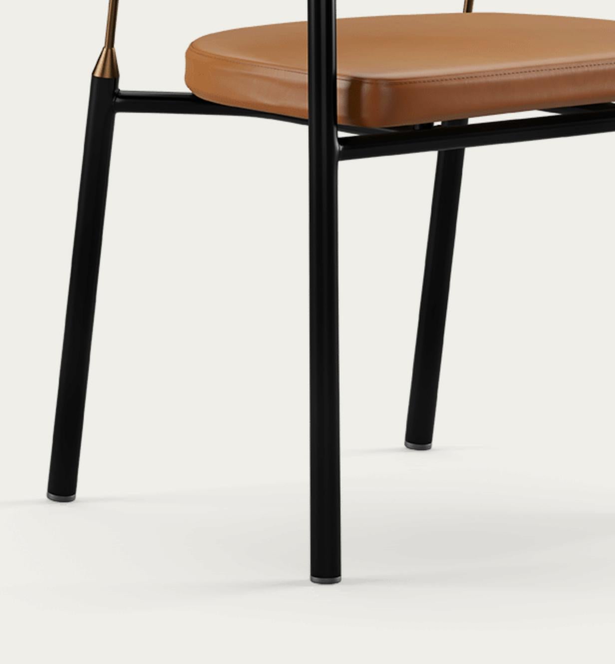 Henrik Tengler Chairman Wood Types: Oak, Upholstery: Cognac For One Collection For Sale 4