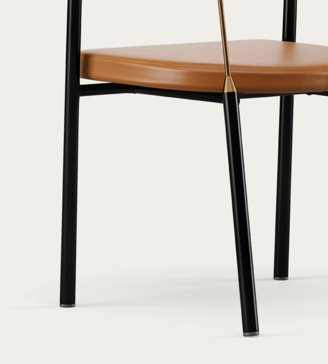 Henrik Tengler Chairman Wood Types: Oak, Upholstery: Cognac For One Collection In New Condition For Sale In Barcelona, Barcelona