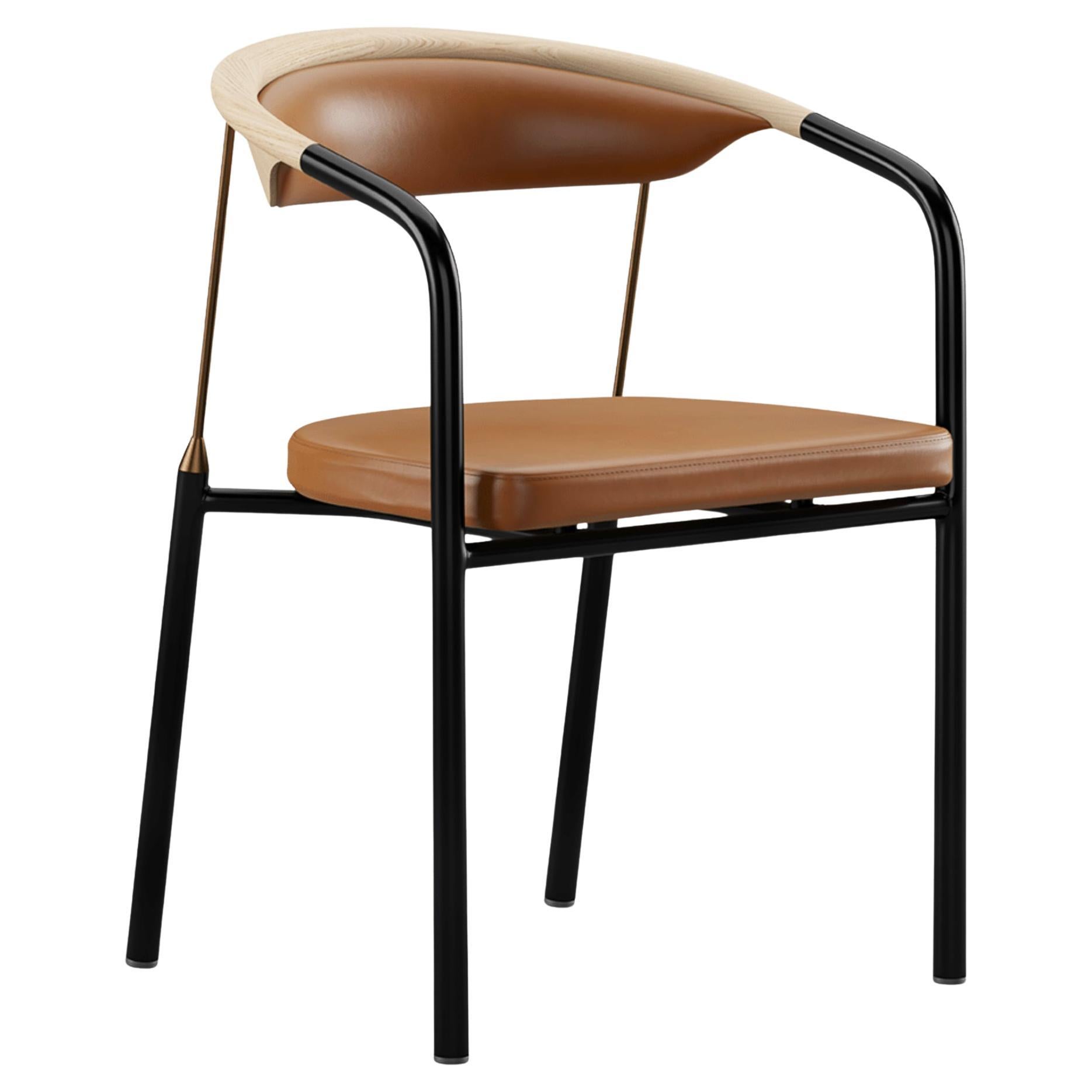 Henrik Tengler Chairman Wood Types: Oak, Upholstery: Cognac For One Collection