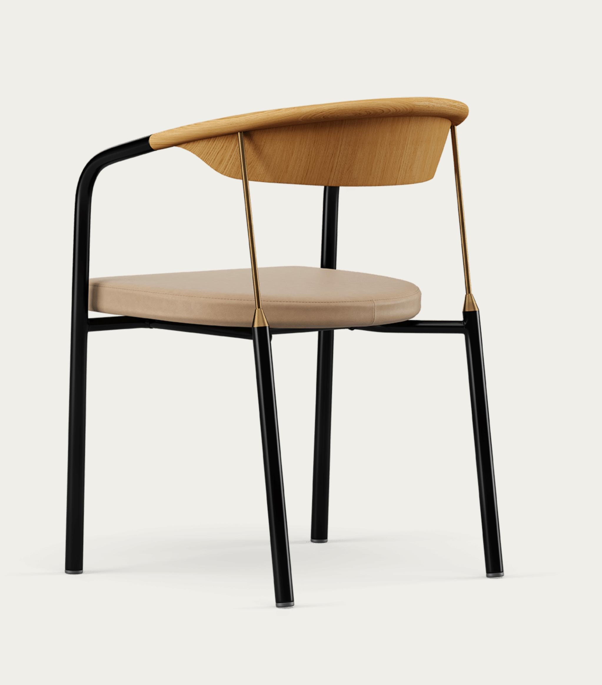 Henrik Tengler Chairman Wood Types: Oak Dark Oil, Upholstery: Lime For One Collection.

The Chairman was designed by Henrik Tengler for Onecollection in 1990. Its sleek design is crafted using elegant and appealing materials, such as the brass