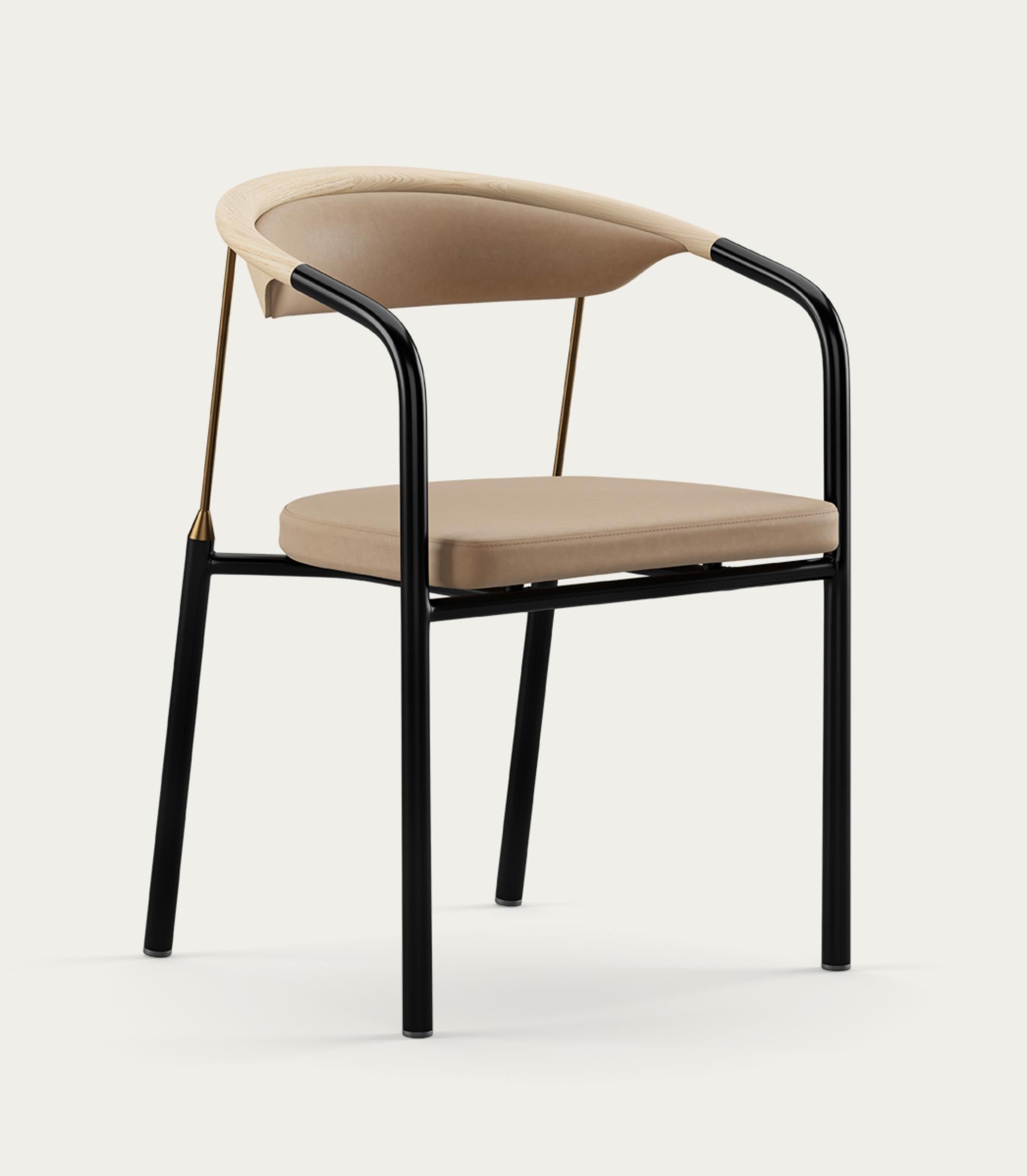 Henrik Tengler Chairman Wood Types: Oak Clear Oil, Upholstery: Lime For One Collection.

The Chairman was designed by Henrik Tengler for Onecollection in 1990. Its sleek design is crafted using elegant and appealing materials, such as the brass