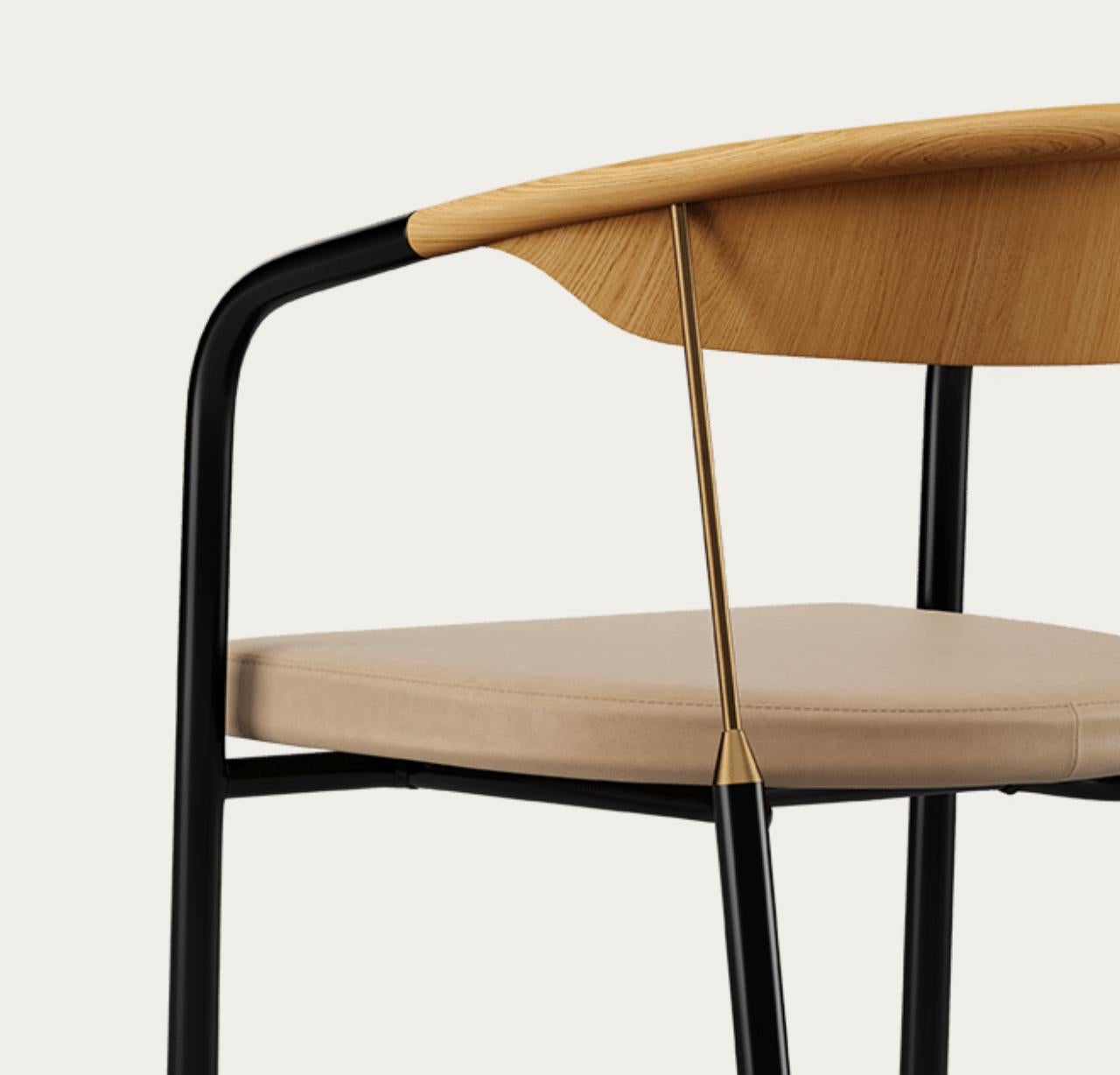 Henrik Tengler Chairman Wood Types: Oak Upholstery: Lime For One Collection In New Condition For Sale In Barcelona, Barcelona