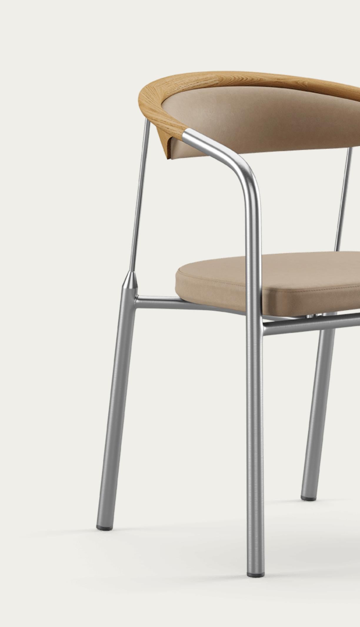 XXIe siècle et contemporain Chaise de maître Henrik Tengler Types de bois : chêne, rembourrage : citronnier pour une collection unique en vente