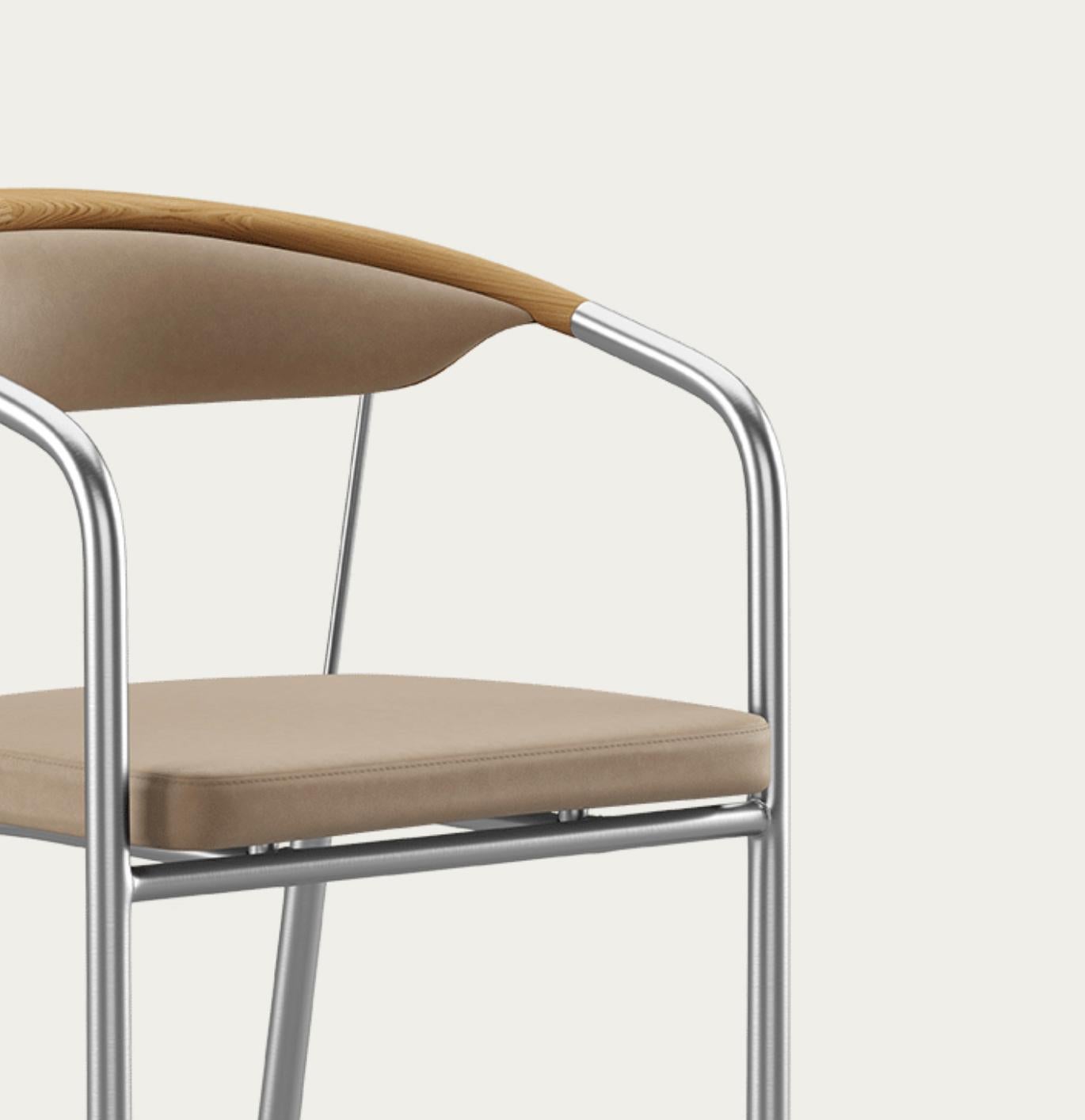 Bois Chaise de maître Henrik Tengler Types de bois : chêne, rembourrage : citronnier pour une collection unique en vente