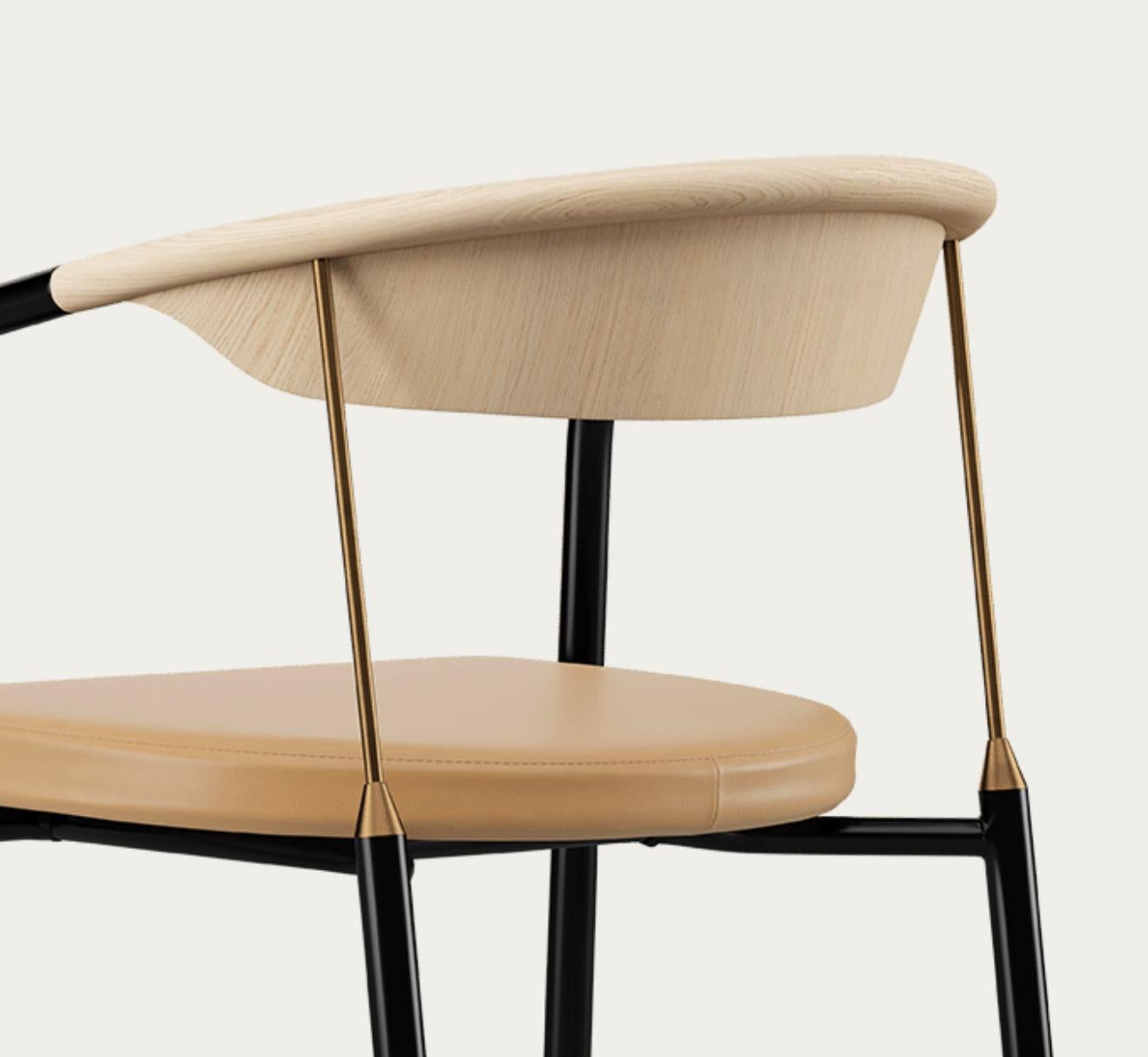 Chaise de maître Henrik Tengler Types de bois : chêne, rembourrage : sable pour une collection unique en vente 4