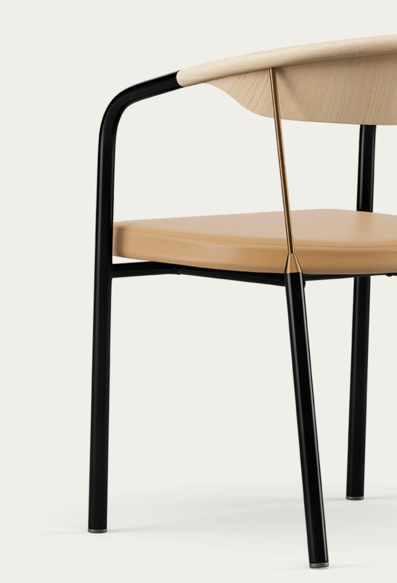 Chaise de maître Henrik Tengler Types de bois : chêne, rembourrage : sable pour une collection unique en vente 2