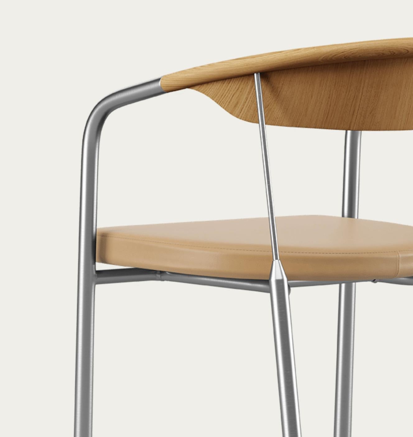 Henrik Tengler Chairman Wood Types: Oak, Upholstery: Sand For One Collection For Sale 3