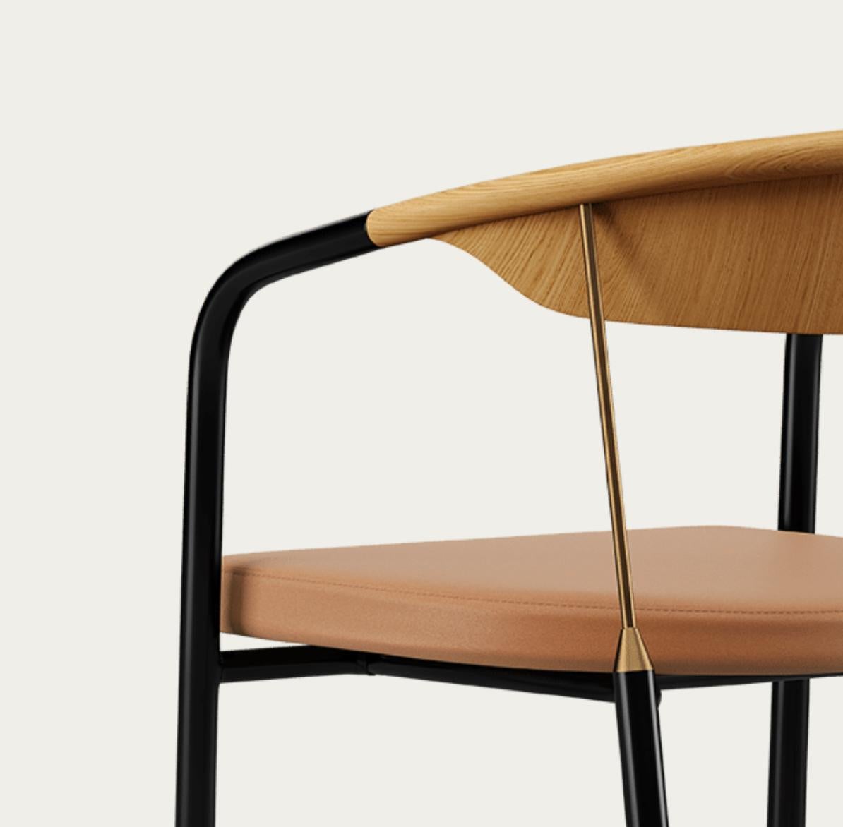 Henrik Tengler Chairman Wood Types: Oak Upholstery: Silt  For One Collection In New Condition For Sale In Barcelona, Barcelona