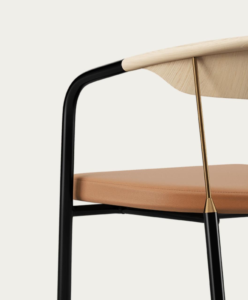 Henrik Tengler Chairman Wood Types: Oak Upholstery: Silt For One Collection In New Condition For Sale In Barcelona, Barcelona