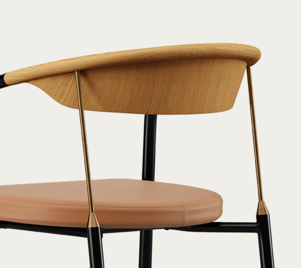Contemporary Henrik Tengler Chairman Wood Types: Oak Upholstery: Silt  For One Collection For Sale