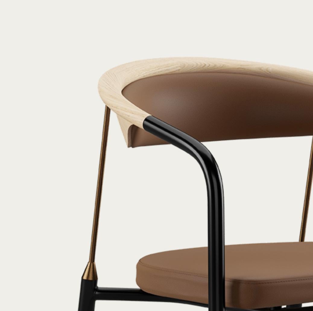 Henrik Tengler Chairman Wood Types: Oak Upholstery: Umber For One Collection For Sale 4