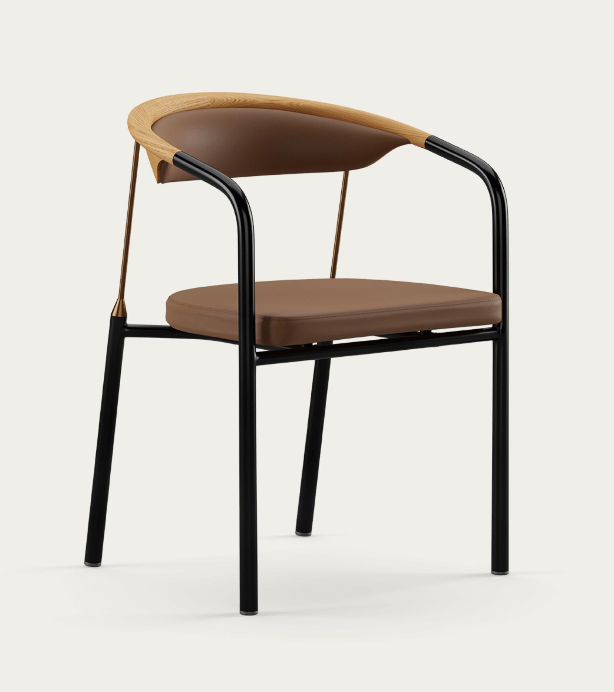 Mid-Century Modern Henrik Tengler Chairman Wood Types: Oak Upholstery: Umber For One Collection For Sale
