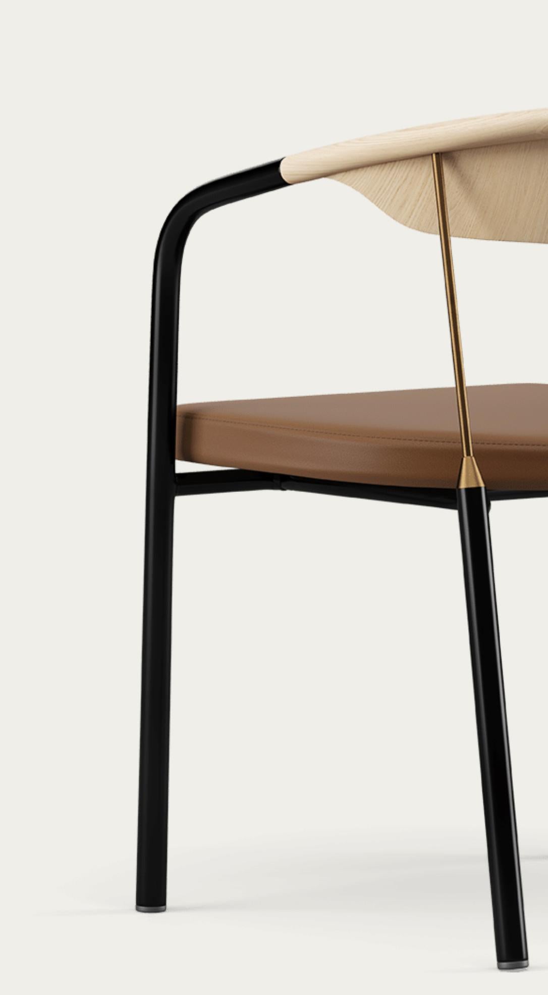 Henrik Tengler Chairman Wood Types: Oak Upholstery: Umber For One Collection In New Condition For Sale In Barcelona, Barcelona