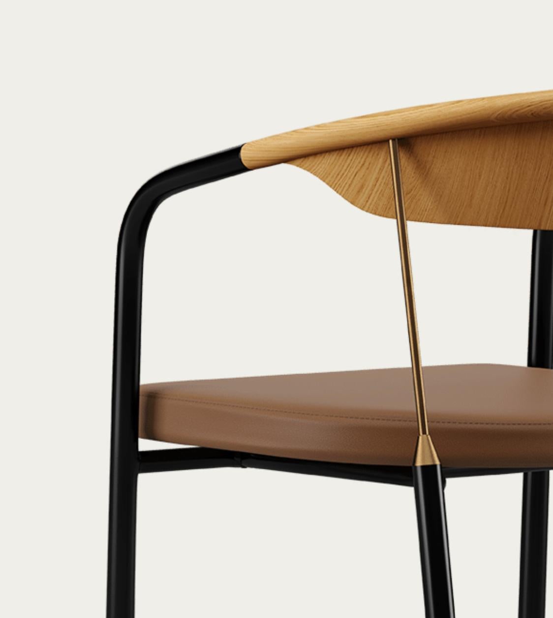 Contemporary Henrik Tengler Chairman Wood Types: Oak Upholstery: Umber For One Collection For Sale