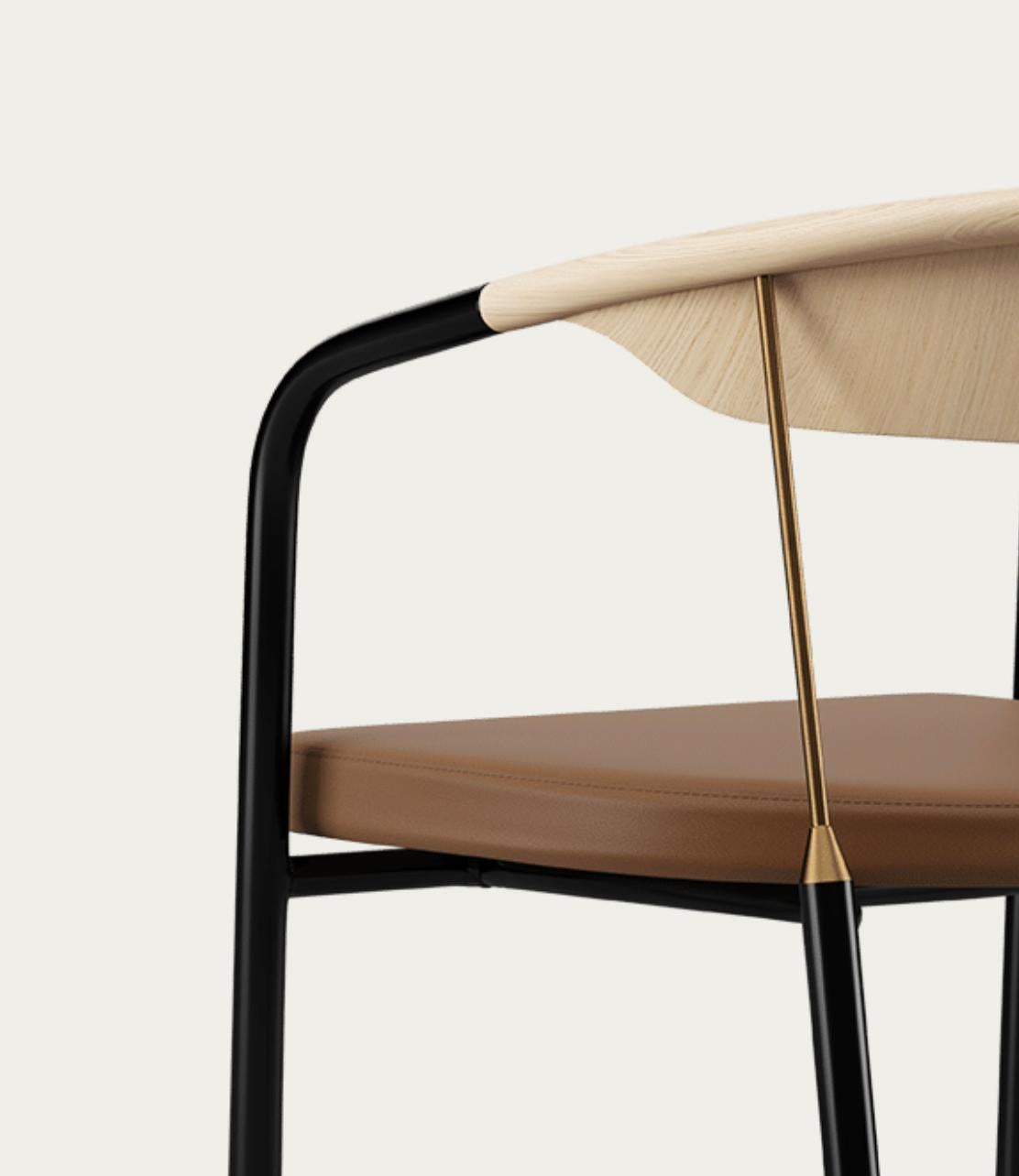 Contemporary Henrik Tengler Chairman Wood Types: Oak Upholstery: Umber For One Collection For Sale
