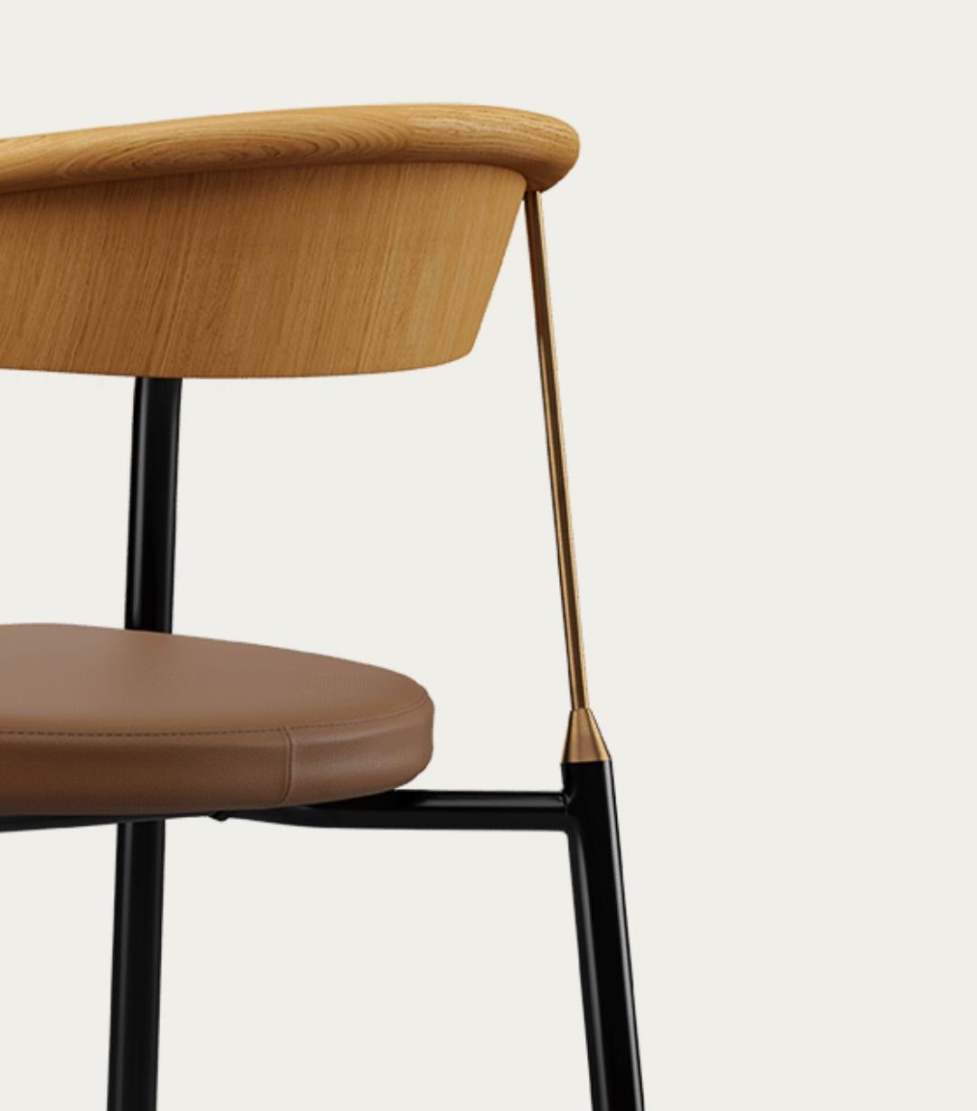 Henrik Tengler Chairman Wood Types: Oak Upholstery: Umber For One Collection For Sale 1