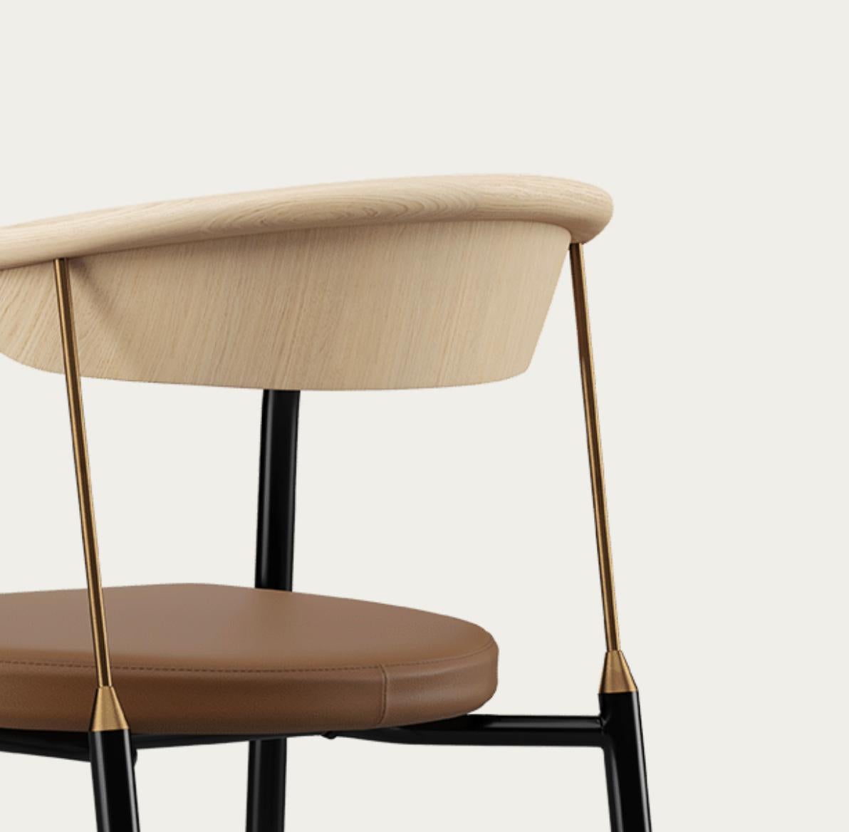 Henrik Tengler Chairman Wood Types: Oak Upholstery: Umber For One Collection For Sale 1