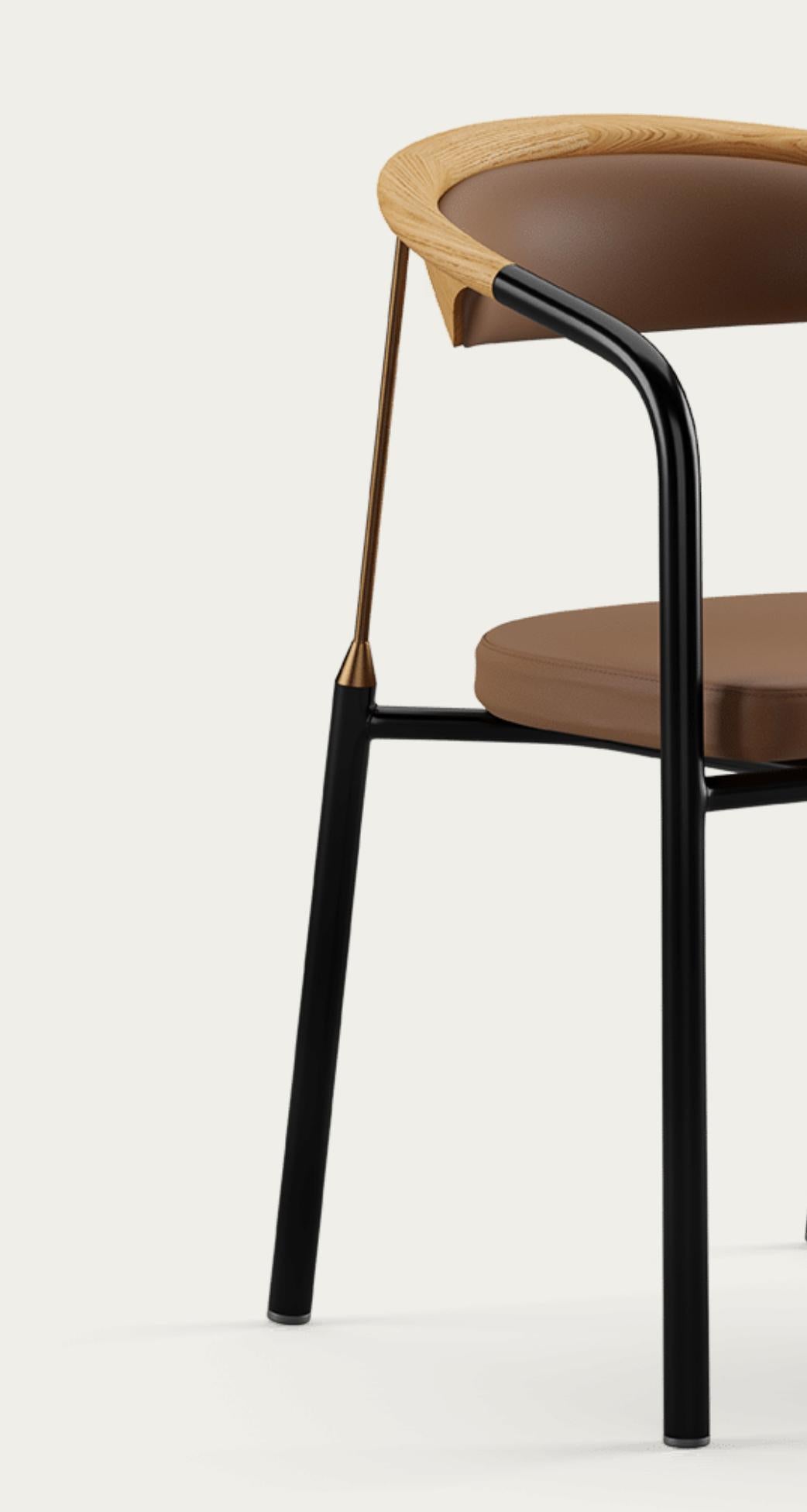 Henrik Tengler Chairman Wood Types: Oak Upholstery: Umber For One Collection For Sale 2
