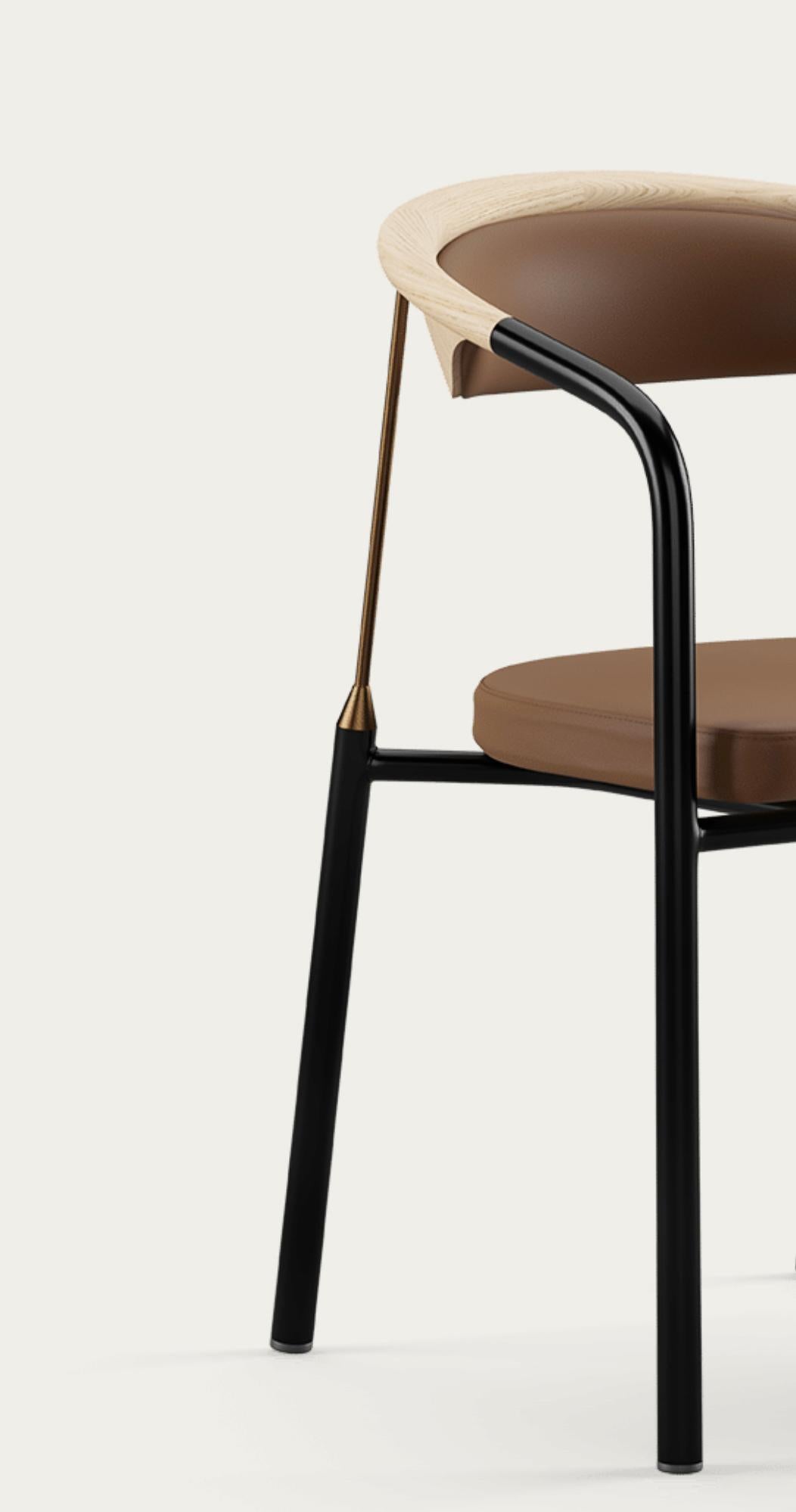 Henrik Tengler Chairman Wood Types: Oak Upholstery: Umber For One Collection For Sale 2