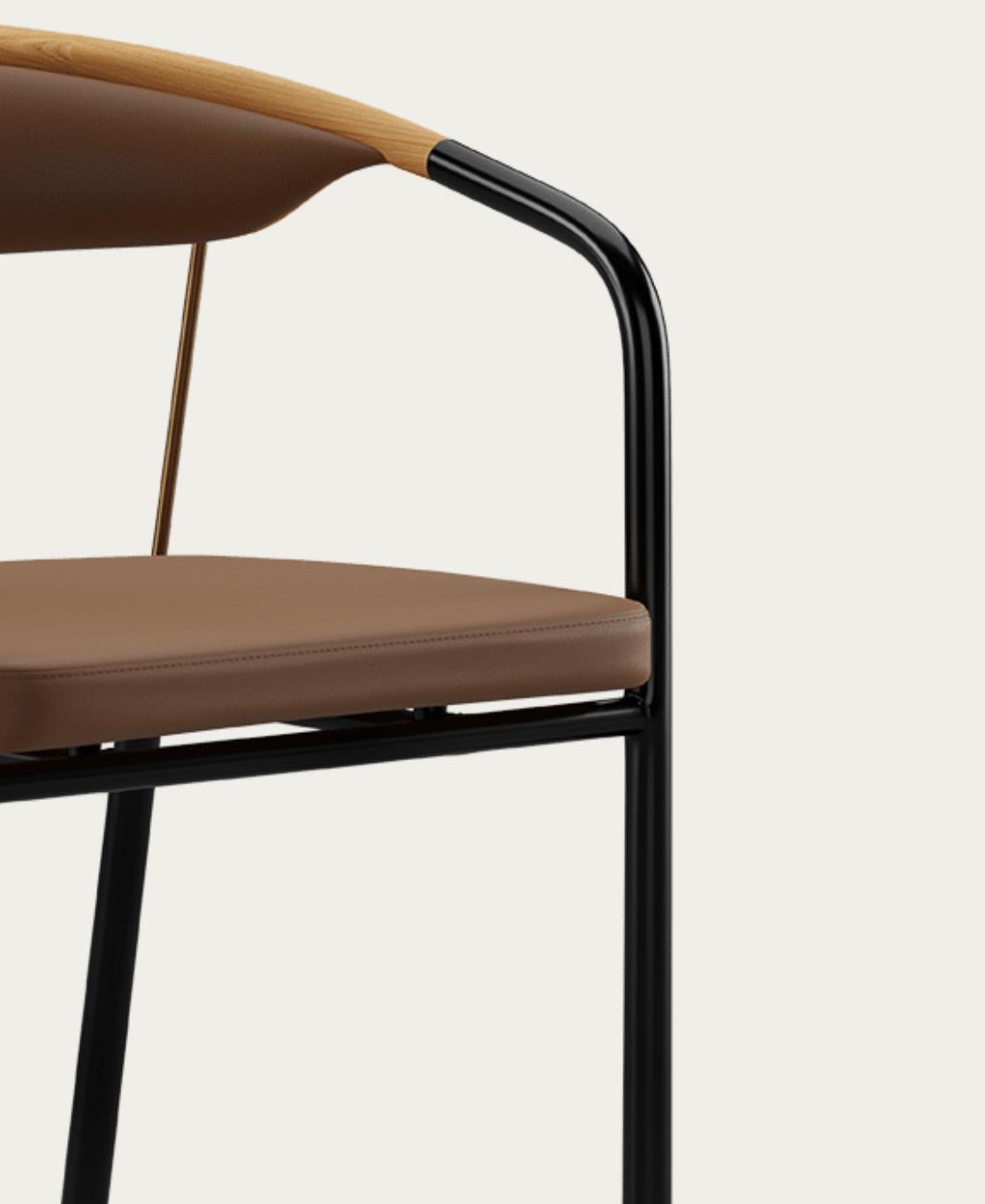 Henrik Tengler Chairman Wood Types: Oak Upholstery: Umber For One Collection For Sale 3