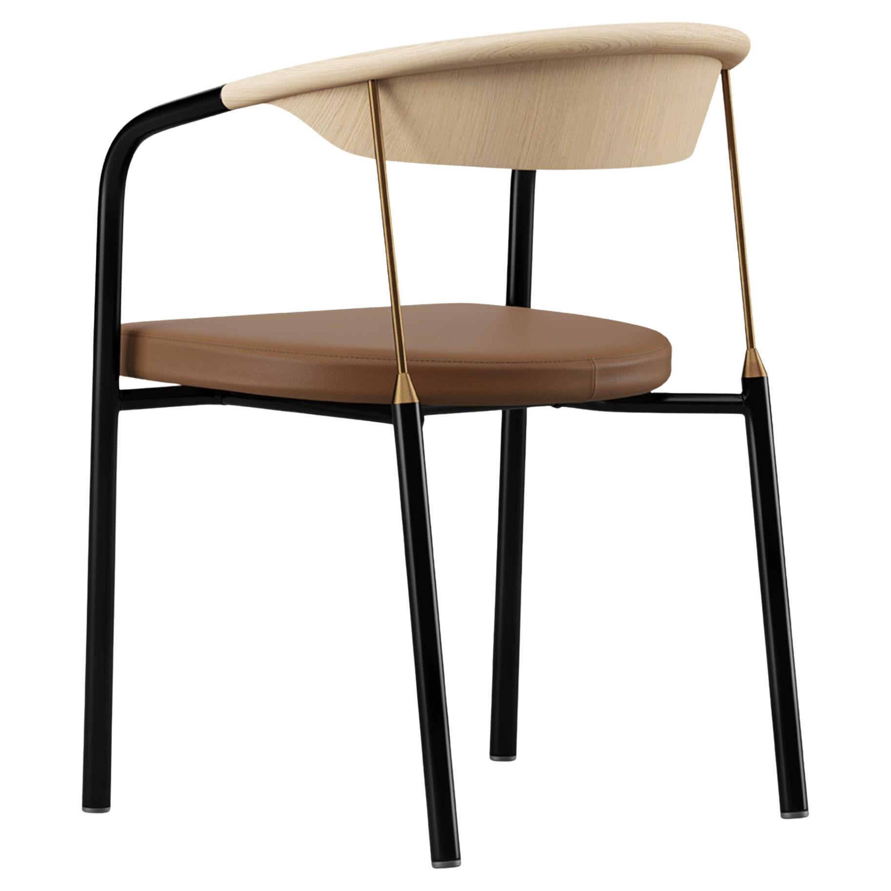 Henrik Tengler Chairman Wood Types: Oak Upholstery: Umber For One Collection For Sale