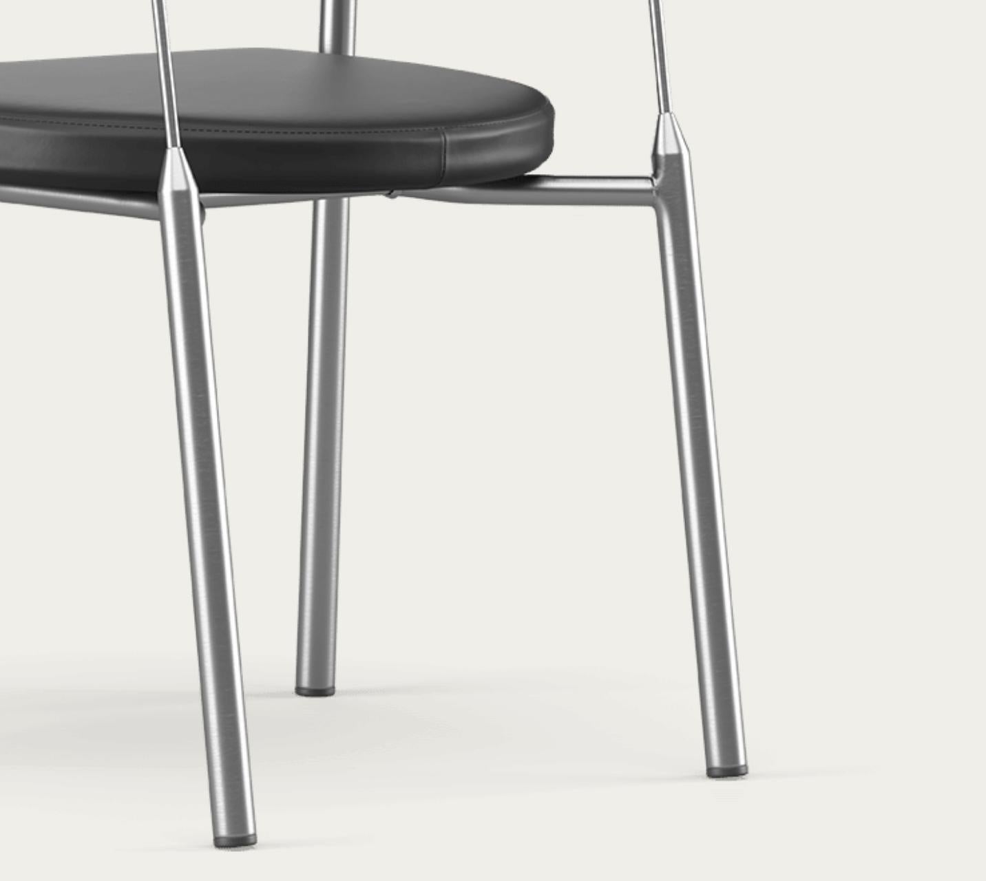 Henrik Tengler Chairman Wood Types: Walnut Upholstery: Black For One Collection For Sale 5