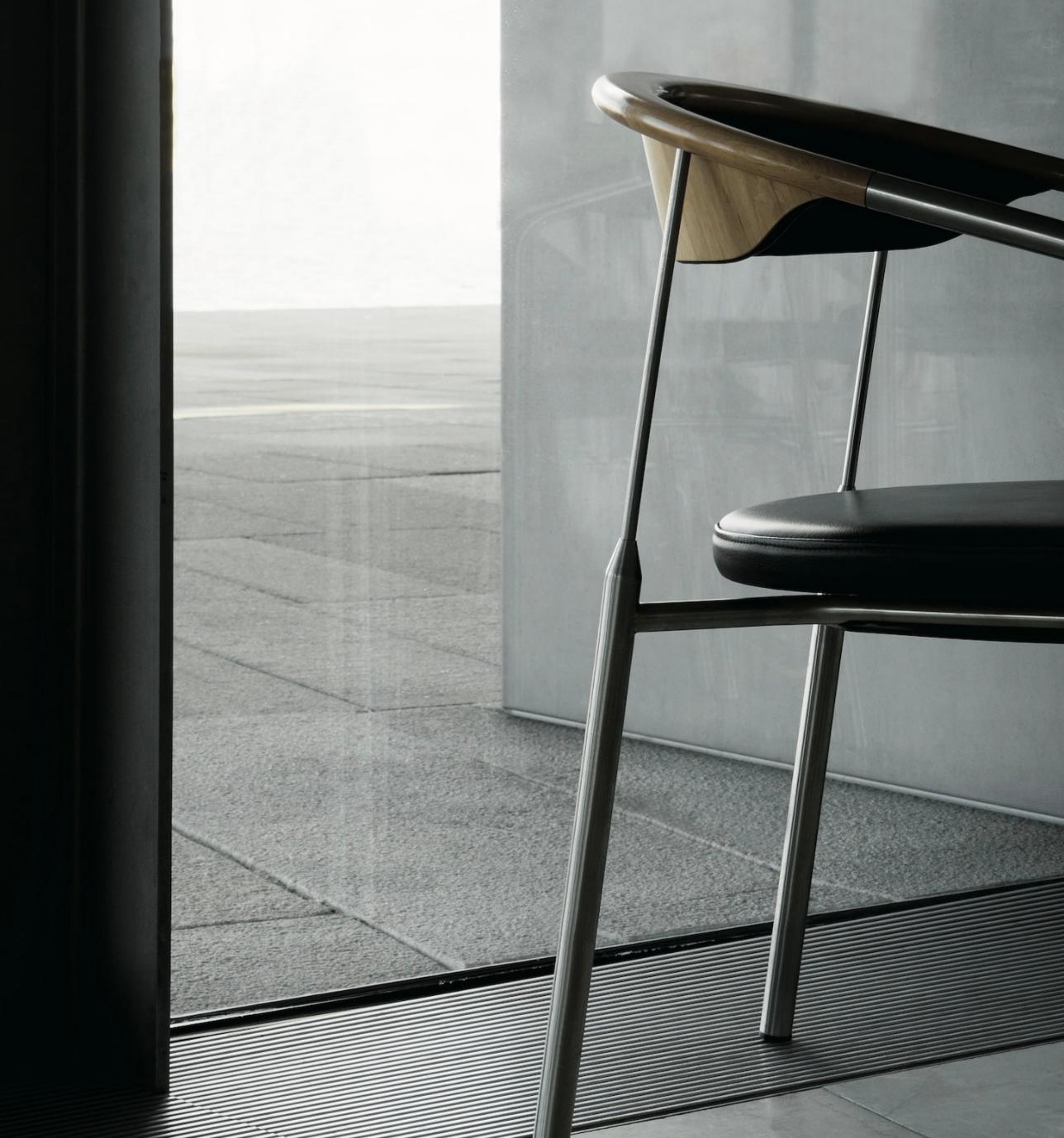 Henrik Tengler Chairman Wood Types: Walnut Upholstery: Black For One Collection For Sale 6