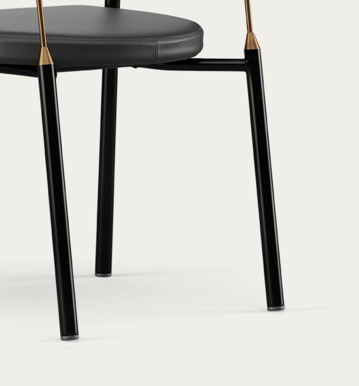 Henrik Tengler Chairman Wood Types: Walnut Upholstery: Black For One Collection In New Condition For Sale In Barcelona, Barcelona