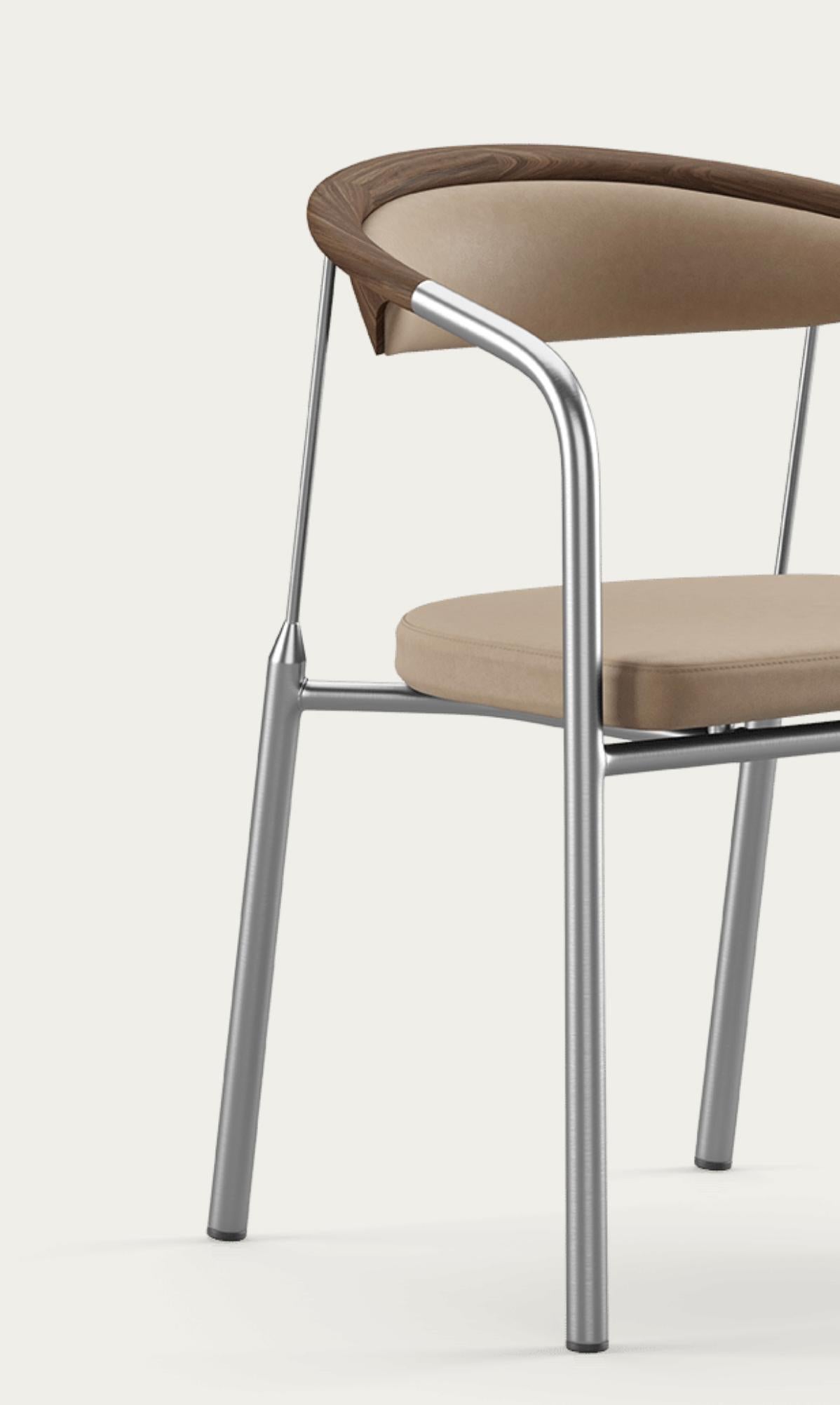 Sedia Henrik Tengler Tipi di legno: Noce Rivestimento: Lime For One Collection'S in vendita 3