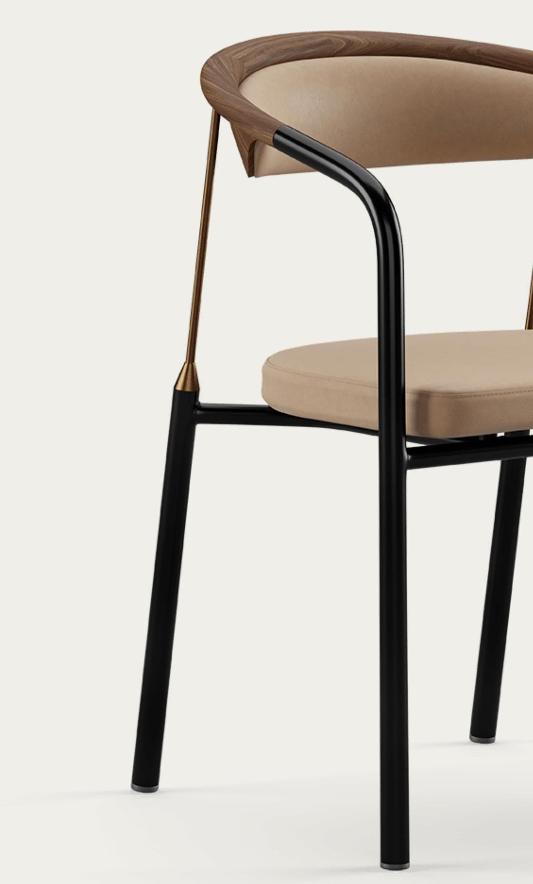 Sedia Henrik Tengler Tipi di legno: Noce Rivestimento: Lime For One Collection'S in vendita 3