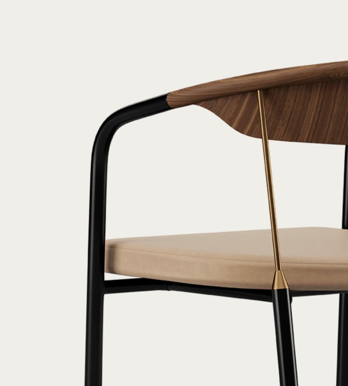 Sedia Henrik Tengler Tipi di legno: Noce Rivestimento: Lime For One Collection'S In condizioni Nuovo in vendita a Barcelona, Barcelona