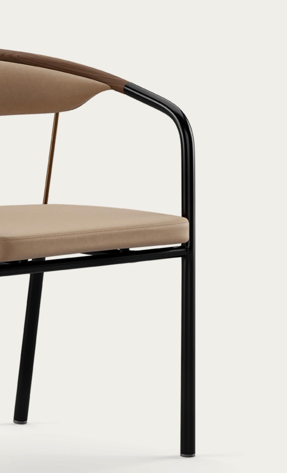 Legno Sedia Henrik Tengler Tipi di legno: Noce Rivestimento: Lime For One Collection'S in vendita