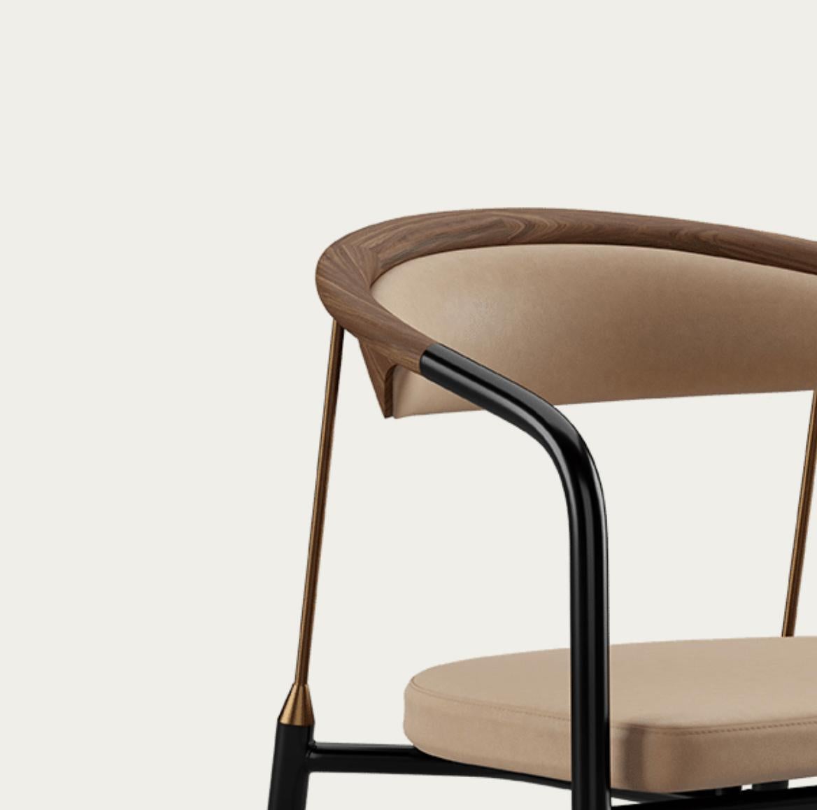 Sedia Henrik Tengler Tipi di legno: Noce Rivestimento: Lime For One Collection'S in vendita 2
