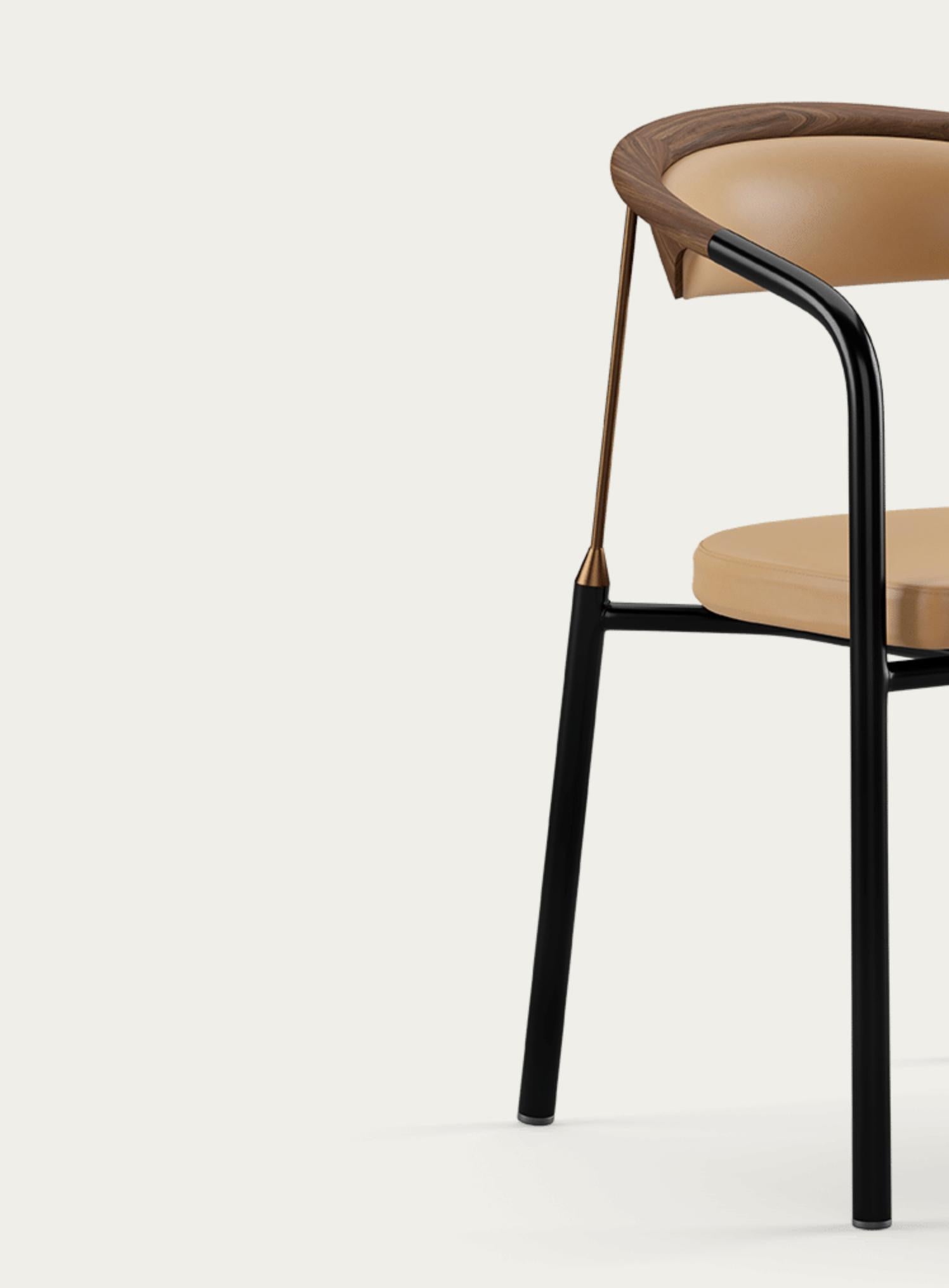 Presidente Henrik Tengler Tipi di legno: Noce, Rivestimento: Sabbia For One Collectional in vendita 4