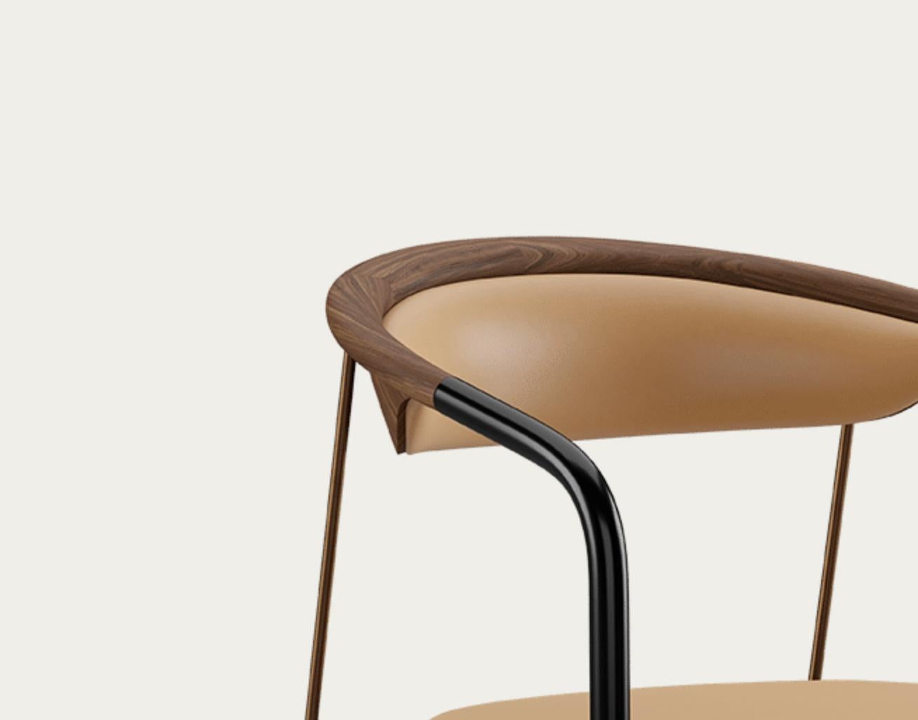 Presidente Henrik Tengler Tipi di legno: Noce, Rivestimento: Sabbia For One Collectional in vendita 5